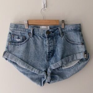 One Teaspoon Bandits micro distressed jean shorts size 29 NWOT